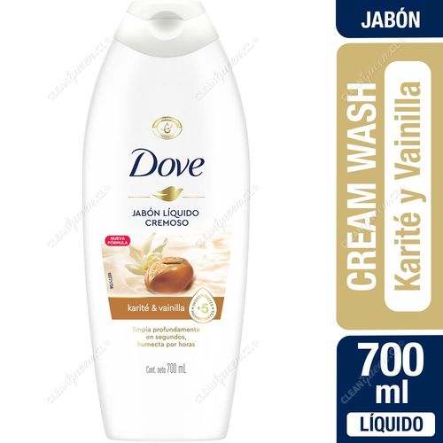 Dove Jabón Líquido Cream Wash Karité Vainilla 700 ml