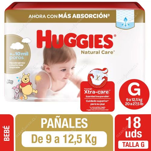 Huggies Pañales Natural Care Talla g 18 un