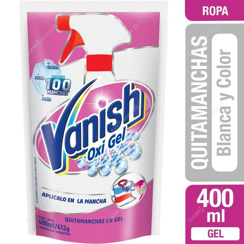 Vanish Quitamanchas Gel OxiGel Ropa Blanca y Color Doypack 400 ml