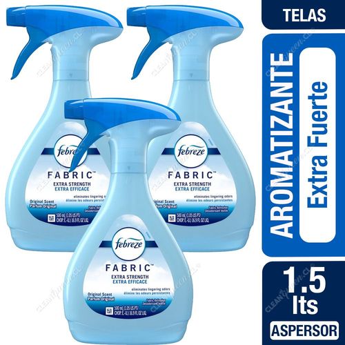 Febreze Aromatizante Telas Elimina Olores Extra Fuerte 3 x 438 ml