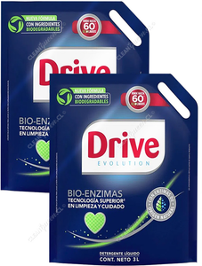Detergente Líquido Drive Bioenzimas Recarga 2 x 3 L