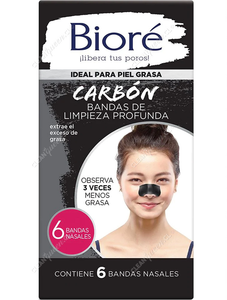 Bioré Bandas Nasales Limpieza Profunda Carbón 6 un