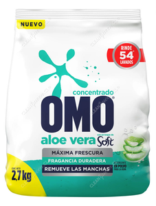 Omo Detergente Polvo Soft Aloe Vera 2.7 kg