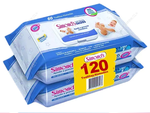 Simond's Toallitas Húmedas Gloss Hipoalergénicas 2 x 60 un