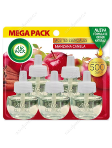 Air Wick Repuesto Aromatizante Ambiental Eléctrico Manzana y Canela 5 un