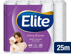 Elite Papel Higiénico Ultra Doble Hoja 25 m 48 un