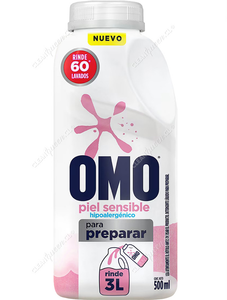 Omo Detergente Líquido Piel Sensible Diluible 500 ml