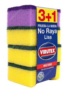Virutex Esponja Lisa Multiuso 4 un