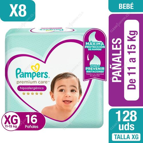 Pampers Pañales Premium Care Talla XG 128 un