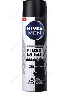 Nivea Desodorante Aerosol Hombre Men Black & White Invisible 150 ml