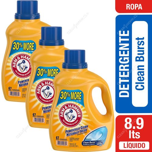 Hammer Detergente Líquido Arm & Clean Burst 3 x 2.97 L