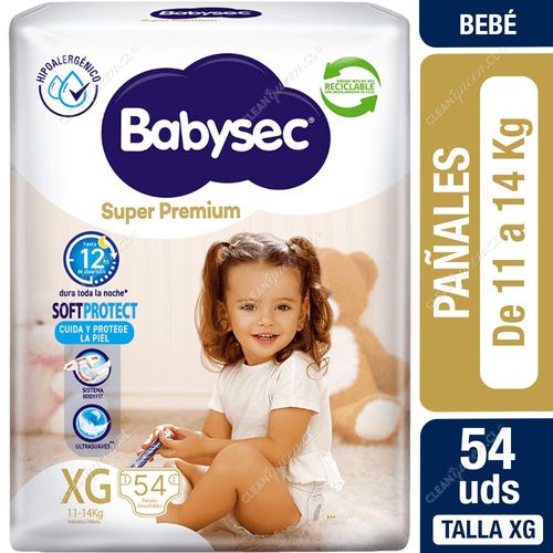 Babysec Pañales Super Premium Talla XG 54 un