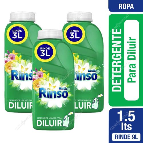 Rinso Detergente Líquido Diluible 3 x 500 ml