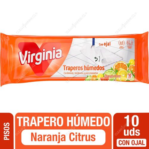 Virginia Trapero Húmedo Multiuso con Ojal Naranja Citrus 10 un