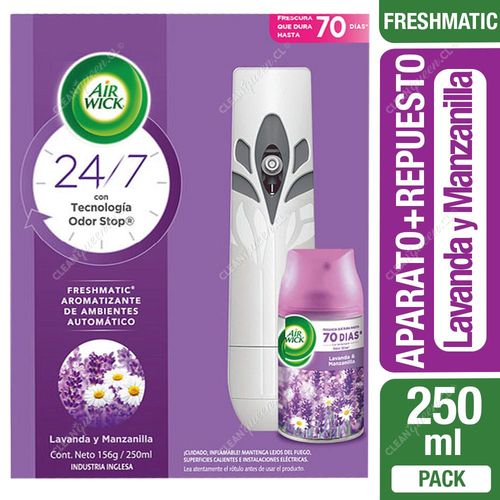 Air Wick Aparato + Repuesto Aromatizante Freshmatic Lavanda y Manzanilla 250 ml