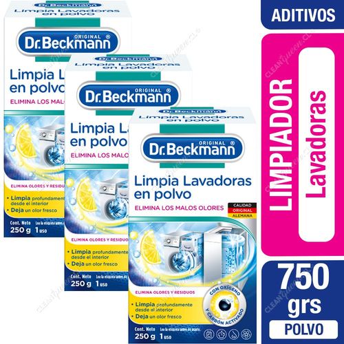 Dr. Beckmann Limpia Lavadoras Polvo 3 x 250 g