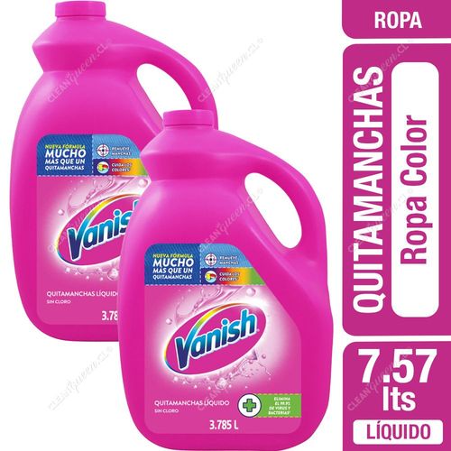 Quitamanchas Líquido Multiuso Vanish Ropa Color 3785 ml x 2 un