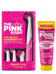 Pack Pasta Limpiadora Multiuso Squeezable The Pink Stuff 300 g + Cepillo Eléctrico The Pink Stuff Kit