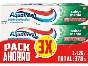 Aquafresh Pasta Dental Triple Protección Menta 3 x 126 g