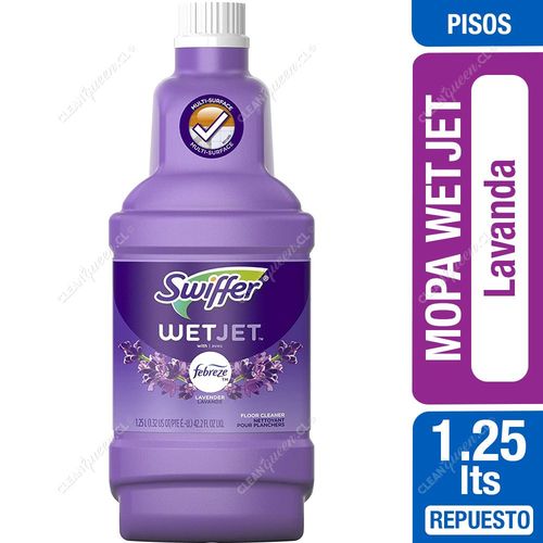 Swiffer Limpiador Líquido Lavanda Mopa Wet Jet Repuesto 1.25 L