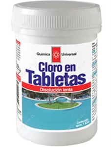 Química Universal Cloro Piscina Tabletas 1 kg