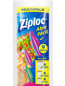 Ziploc Bolsas Multipack Cierre Fácil Tamaño Mixto 9 un