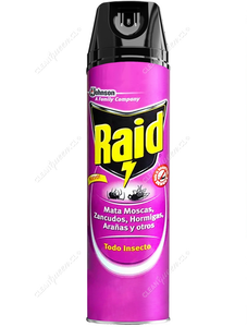 Raid Insecticida Mata Hormigas, Moscas, Zancudos, Todo Insecto 360 cc