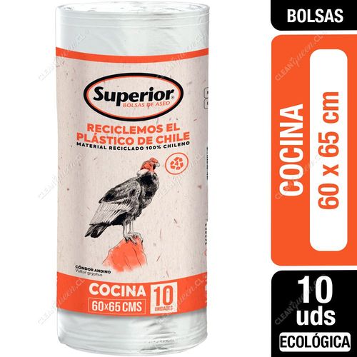 Superior Bolsas de Basura Ecológicas Cocina 60 x 65 cm 10 un