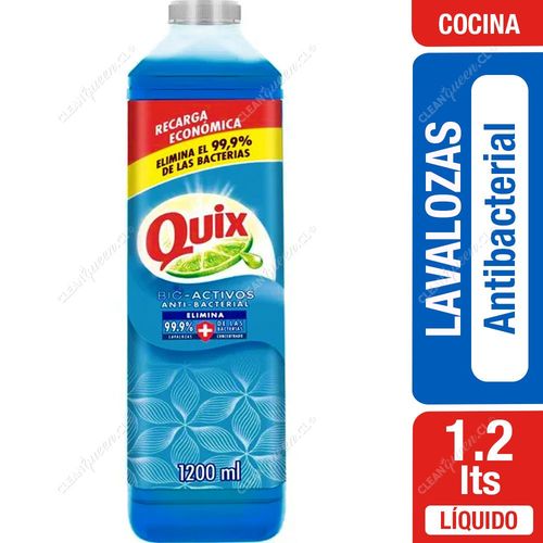 Quix Lavaloza Bio Activos Concentrado Antibacterial Recarga 1.2 L