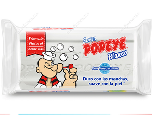 Popeye Jabón Barra para la Ropa Super Blanco 170 g