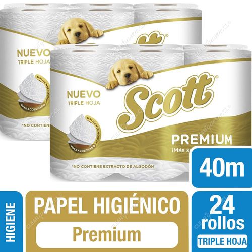 Scott Papel Higiénico Premium Triple Hoja 40 m 24 un