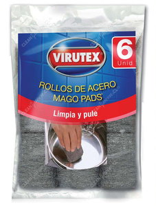 Virutex Rollos de Acero Mago Pads 6 un