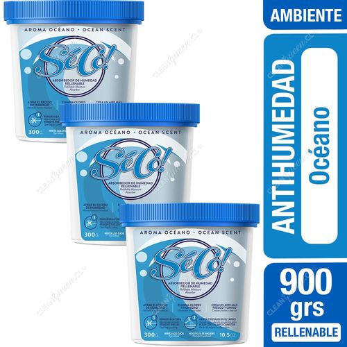 Séco Contenedor Rellenable Antihumedad Océano 3 x 300 g