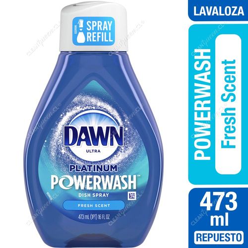 Dawn Lavaloza Spray Platinum Powerwash Fresh Scent Repuesto 473 ml