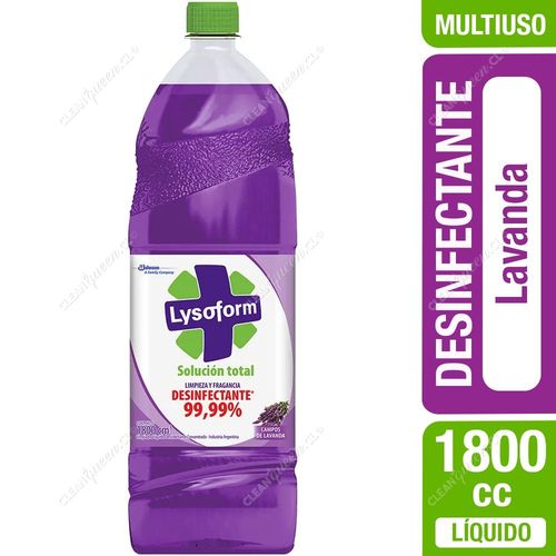 Lysoform Desinfectante Líquido Solución Total Lavanda 1800 cc
