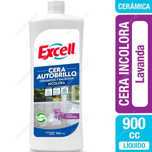 Excell Cera Barniz Incolora Autobrillante Lavanda 900 cc
