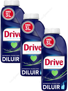 Detergente Líquido Drive Para Diluir Bioenzimas 3 x 500 ml Rinde 3 L c/u