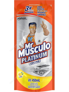 Mr. Músculo Limpiador Antigrasa Cocina Platinum Repuesto 450 ml