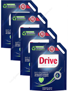 Detergente Líquido Drive Bioenzimas Recarga 4 x 3 L