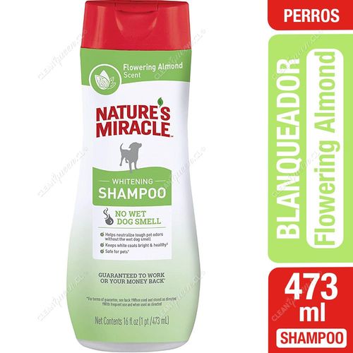 Nature's Miracle Shampoo Blanqueador para Perro Flowering Almond 473 ml