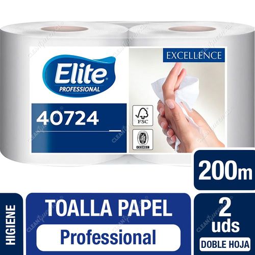 Elite Toalla de Papel Professional Doble Hoja 200 m 2 un
