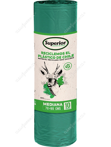 Superior Bolsas de Basura Ecológicas Mediana 70 x 90 cm 10 un