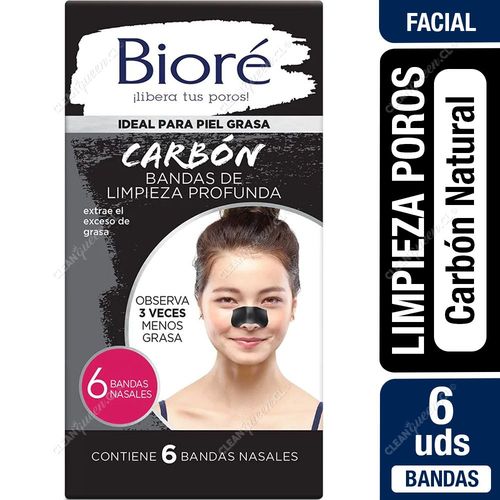 Bioré Bandas Nasales Limpieza Profunda Carbón 6 un