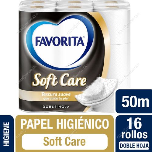 Favorita Papel Higiénico Soft Care Doble Hoja 50 m 16 un