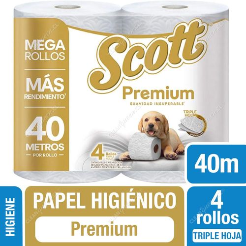 Scott Papel Higiénico Premium Triple Hoja 40 m 4 un