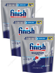 Finish Detergente Lavavajillas Tabletas Quantum 3 x 15 un