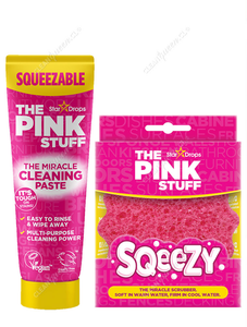 Pack Pasta Limpiadora Multiuso Squeezable The Pink Stuff 300 g + Esponja Sqeezy The Pink Stuff 1 un