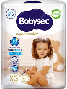 Babysec Pañales Super Premium Talla XG 54 un