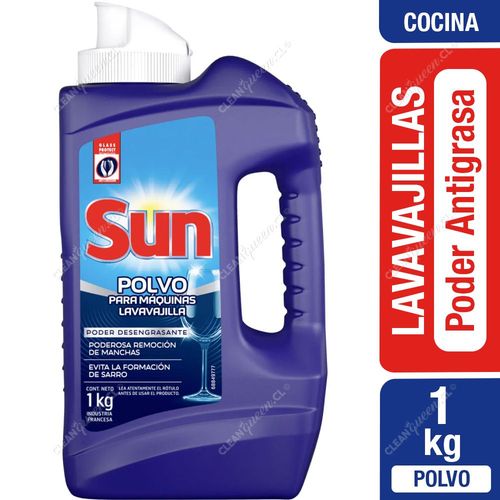 Detergente Lavavajillas Polvo Sun Poder Desengrasante 1 Kg