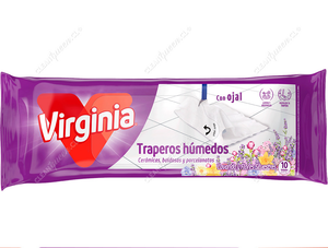 Virginia Trapero Húmedo Multiuso con Ojal Lavanda y Flores 10 un